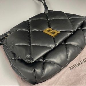 SOLD Black Quilted Balenciaga Shoulder Bag